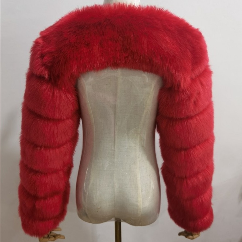 Faux Fur Bolero Puffer Fur - Picture 5 of 16